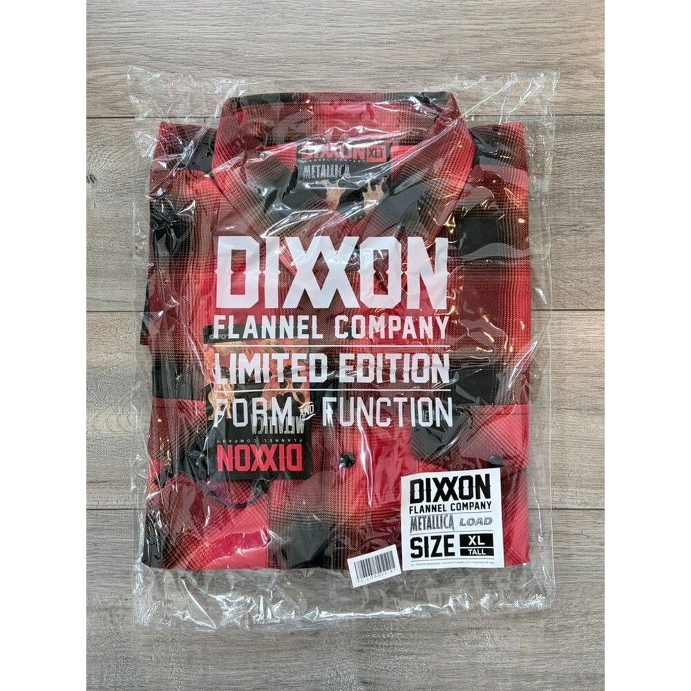 DIXXON FLANNEL x METALLICA LOAD Mens XLT TALL Limited Edition Flannel New In Bag